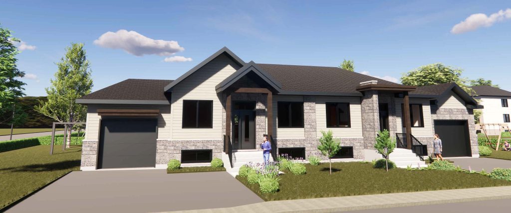 Alcee Rocheleau visuel bungalow garage jumele_02